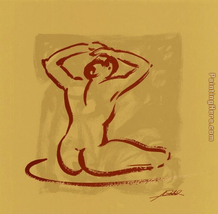 Body Language I (gold) painting - Alfred Gockel Body Language I (gold) art painting